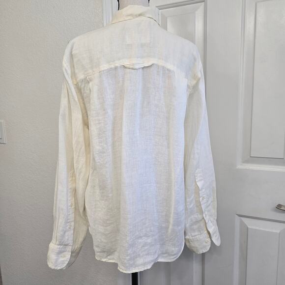 NWT Citizens of Humanity Linen White Button Down Shirt S Minimalist QuietLuxury - Picture 4 of 11
